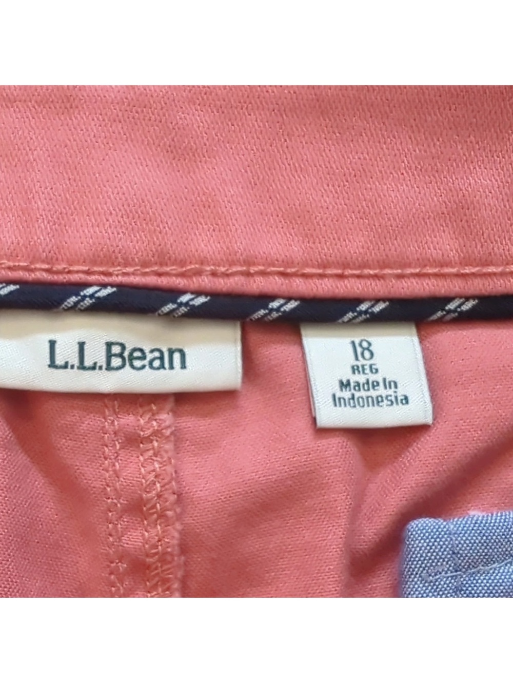 L.L.Bean Women’s Pink Chino Shorts Size 18 Reg 9" Inseam Stretch Pockets Y2K - Picture 4 of 10